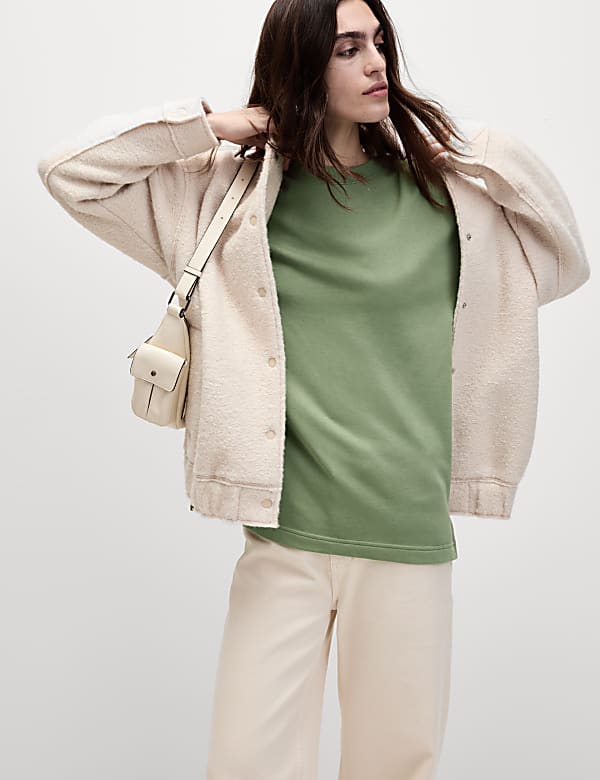 Cotton Rich Oversized Longline Sweatshirt