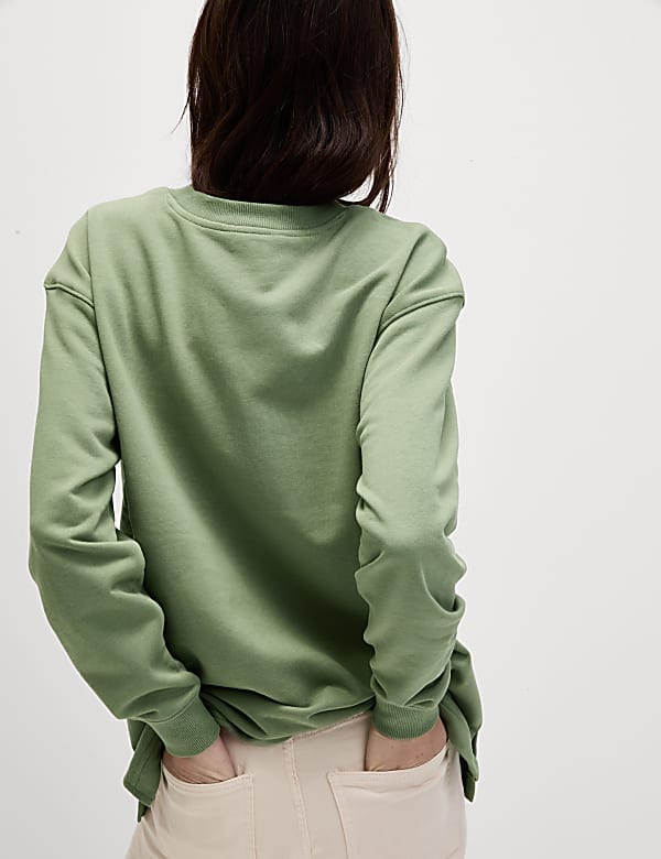 Cotton Rich Oversized Longline Sweatshirt