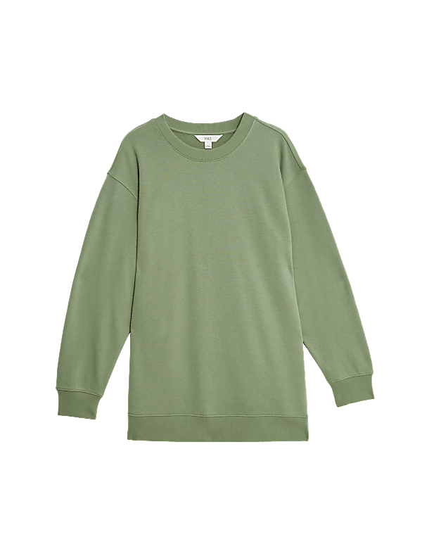 Cotton Rich Oversized Longline Sweatshirt