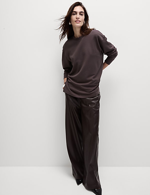 Cotton Rich Oversized Longline Sweatshirt