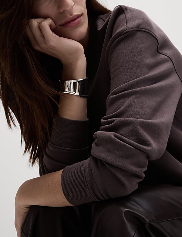 Cotton Rich Oversized Longline Sweatshirt