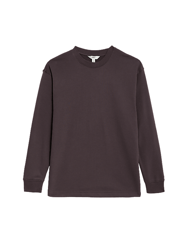 Cotton Rich Oversized Longline Sweatshirt