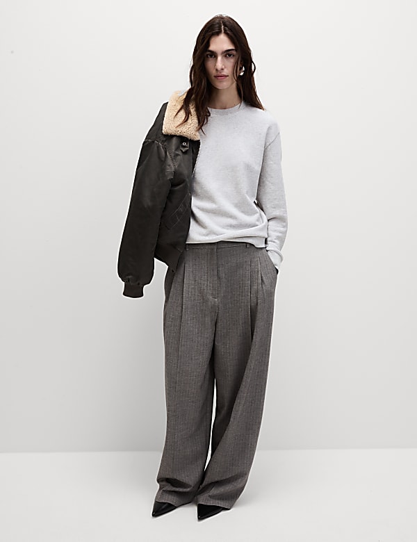 Cotton Rich Oversized Longline Sweatshirt