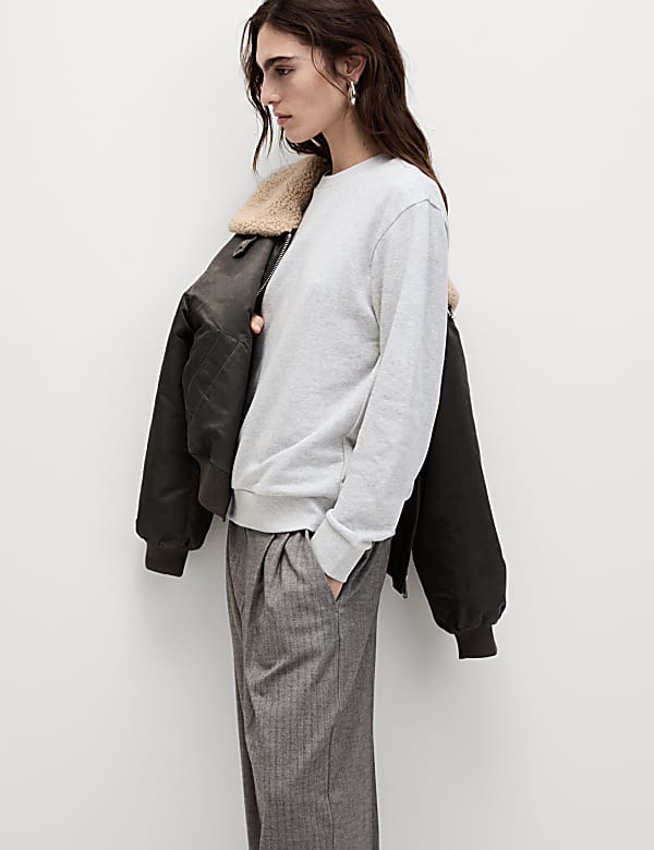 Cotton Rich Oversized Longline Sweatshirt