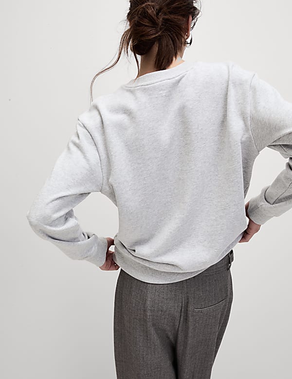 Cotton Rich Oversized Longline Sweatshirt