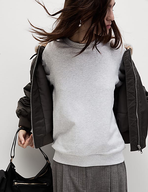 Cotton Rich Oversized Longline Sweatshirt