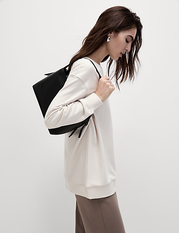 Cotton Rich Oversized Longline Sweatshirt