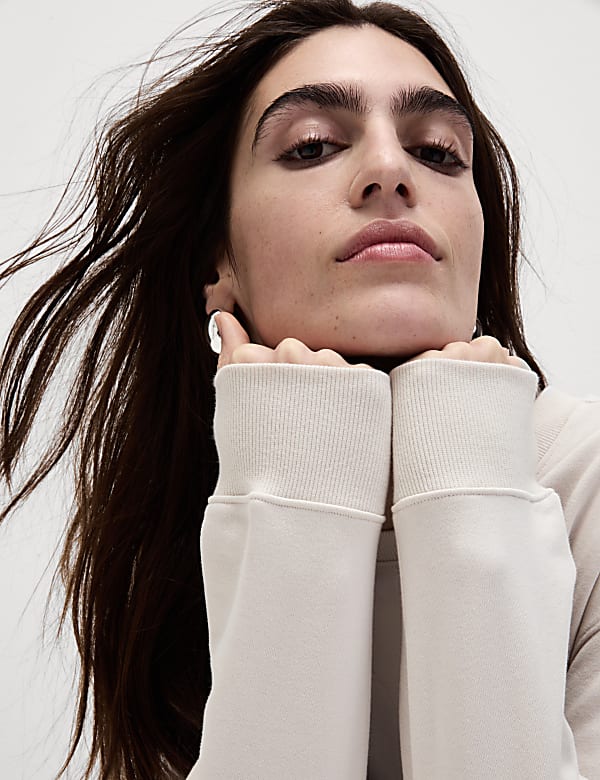 Cotton Rich Oversized Longline Sweatshirt