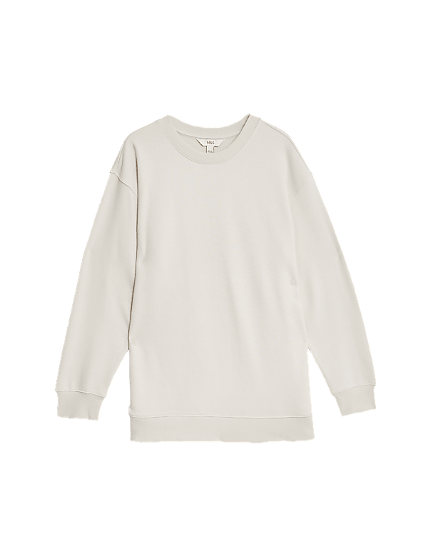 Cotton Rich Oversized Longline Sweatshirt