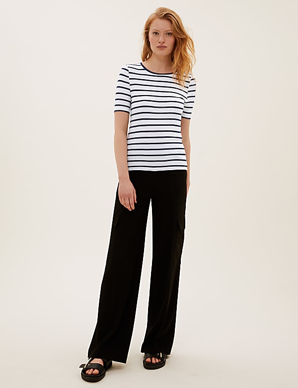 Pure Cotton Striped Regular Fit Top