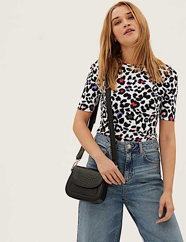 Pure Cotton Printed Half Sleeve Top