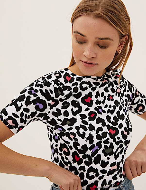 Pure Cotton Printed Half Sleeve Top