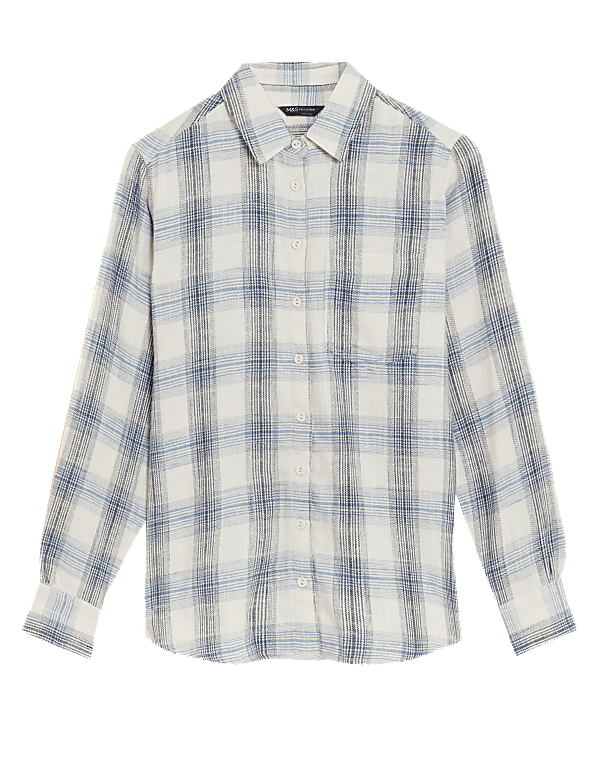 Pure Cotton Checked Long Sleeve Shirt