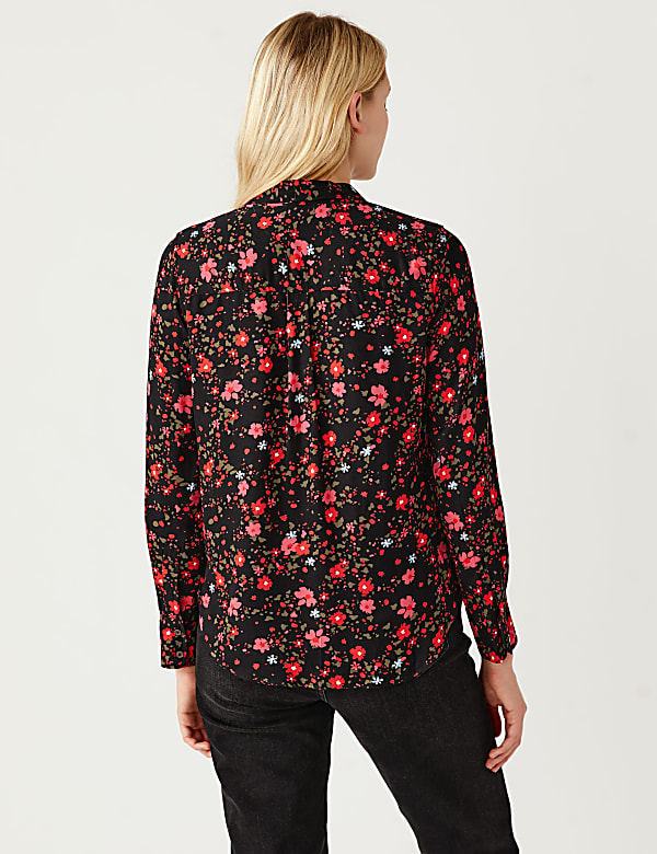 Printed Collared Long Sleeve Shirt