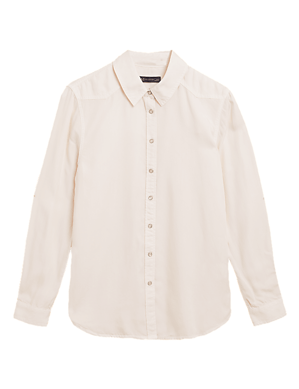 Pure Tencel™ Collared Long Sleeve Shirt