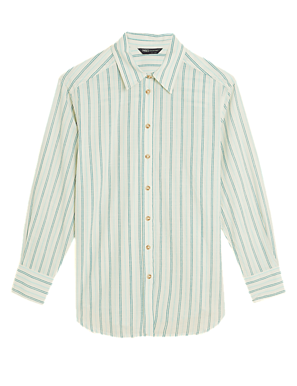 Pure Cotton Striped Long Sleeve Shirt