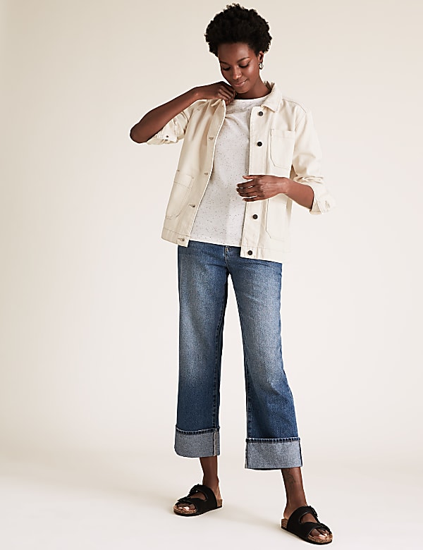 Cotton Textured Crew Neck T-Shirt