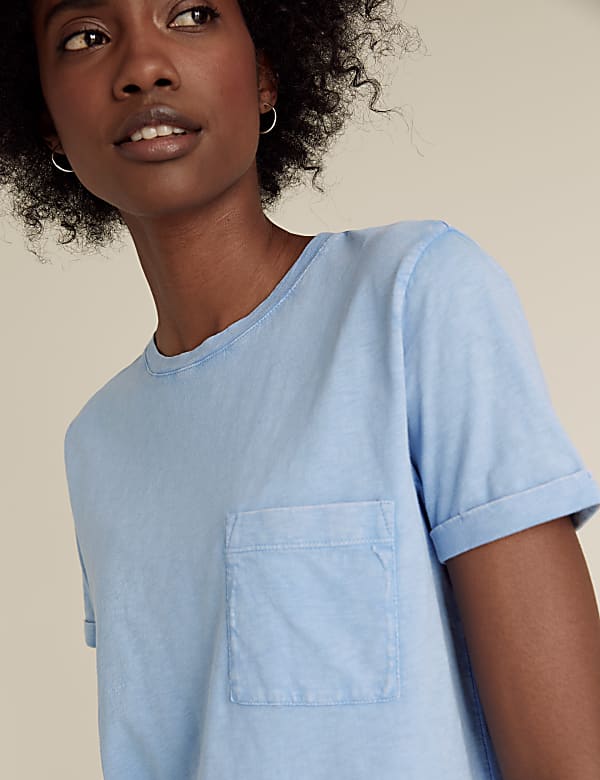 Pure Cotton Crew Neck T-Shirt