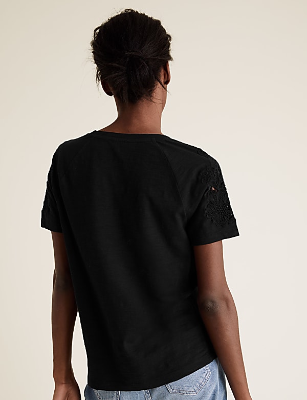 Pure Cotton Textured Relaxed T-Shirt