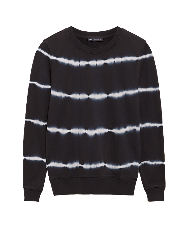 Pure Cotton Tie-Dye Crew Neck Sweatshirt