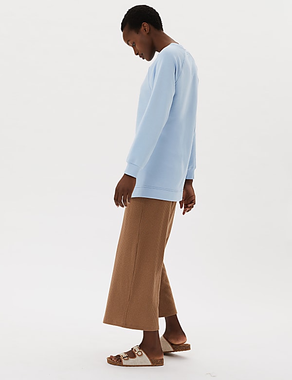 Sweatshirt Longline Bahan Katun - ID