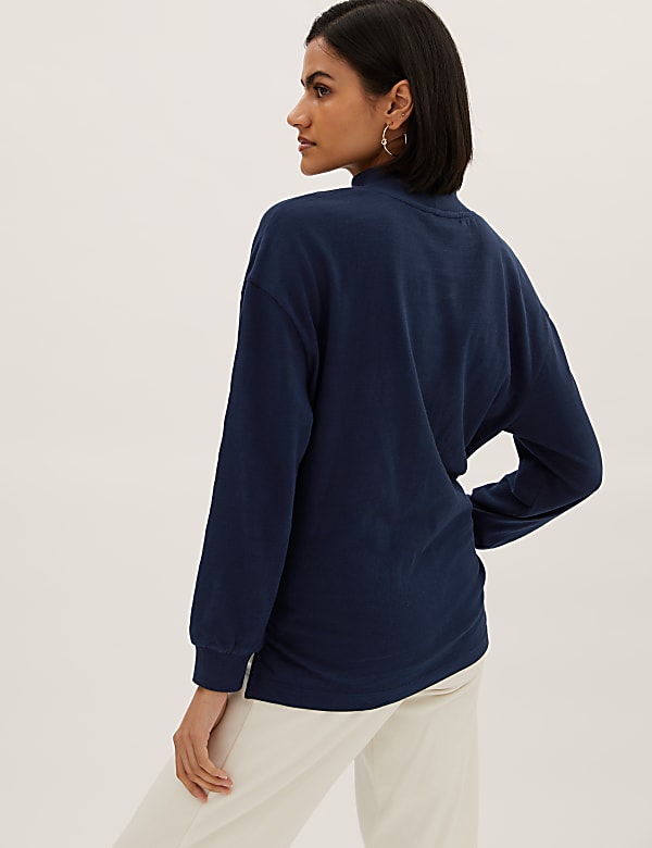 Pure Cotton Longline Sweatshirt