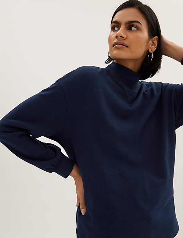 Pure Cotton Longline Sweatshirt