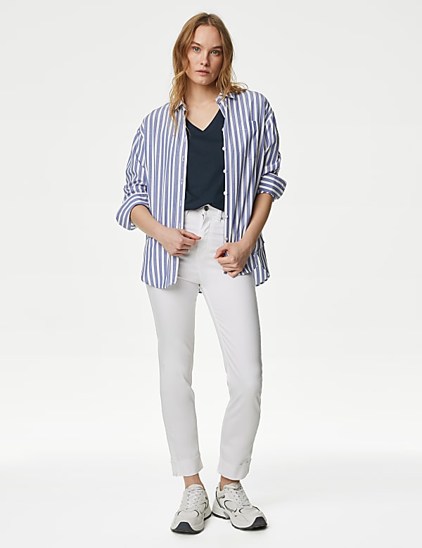 Camiseta b&aacute;sica 100% algod&oacute;n de escote en pico - US