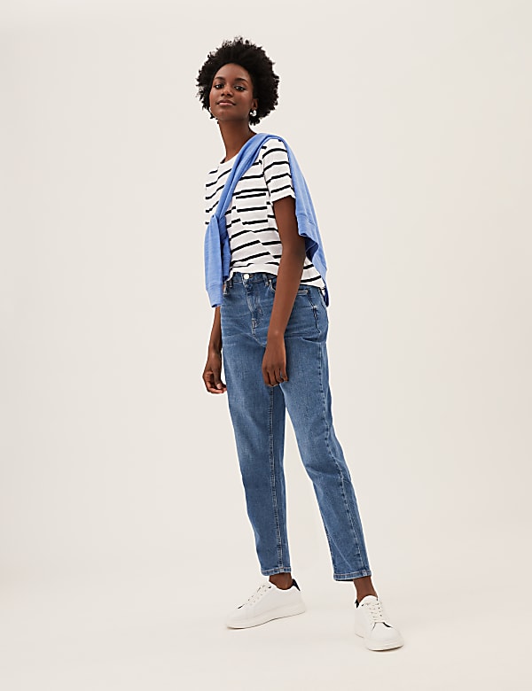 Pure Cotton Slogan Long Sleeve Sweatshirt