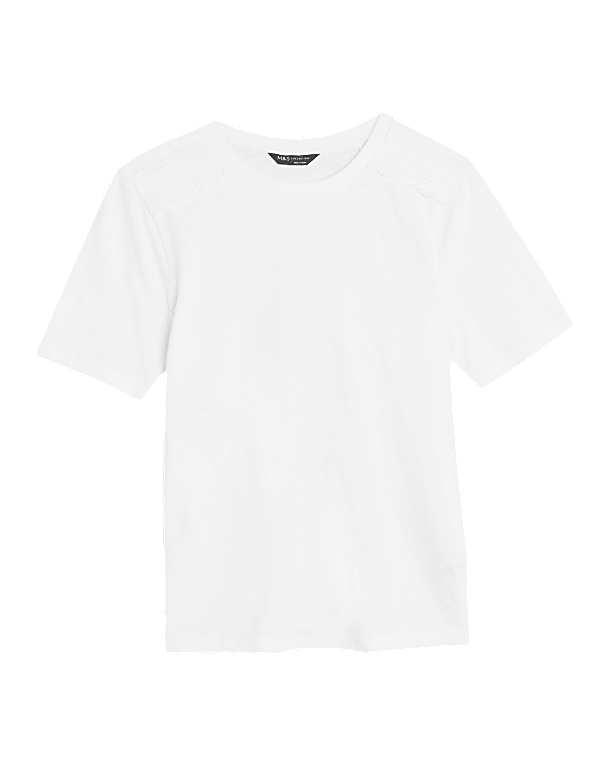 Pure Cotton Embroidered T-Shirt