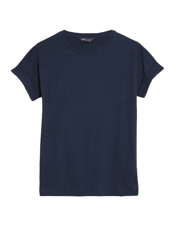 Linen Rich Short Sleeve T-Shirt