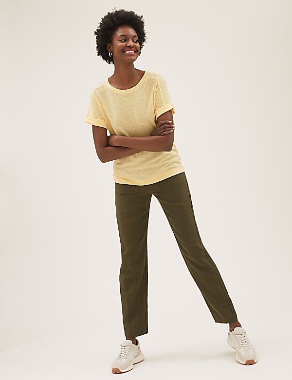 Linen Rich Short Sleeve T-Shirt