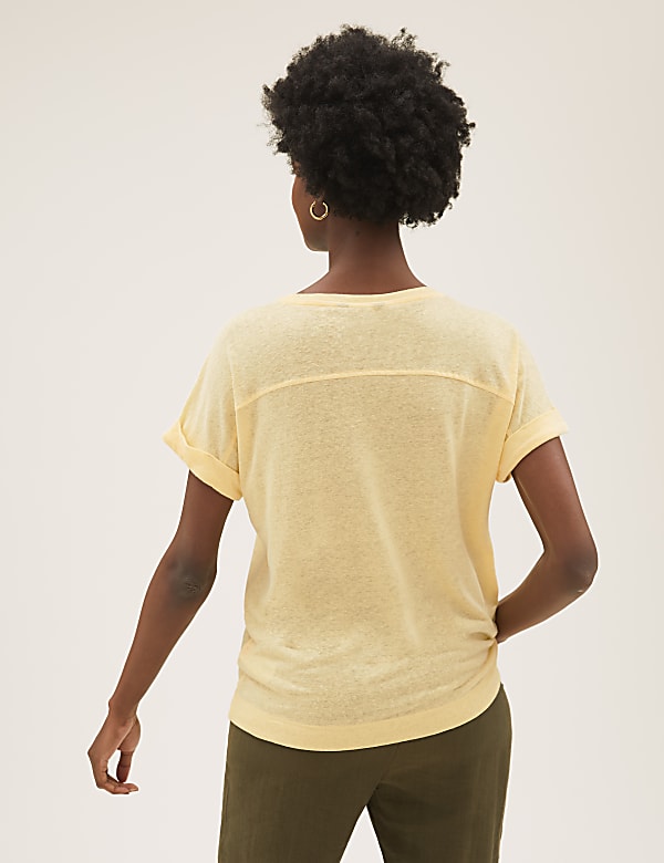 Linen Rich Short Sleeve T-Shirt