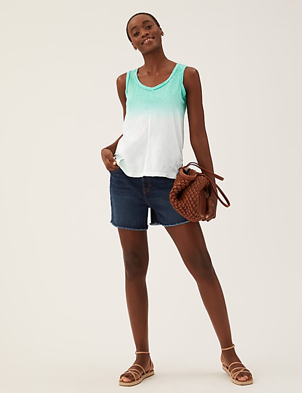 Pure Cotton Tie Dye Longline Vest Top