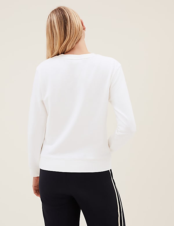 Pure Cotton Embroidered Sweatshirt
