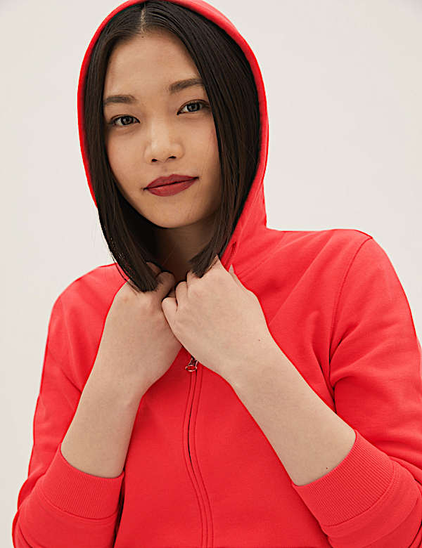 Pure Cotton Zip Up Hoodie