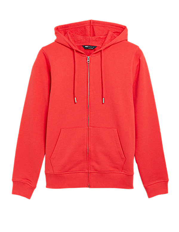 Pure Cotton Zip Up Hoodie
