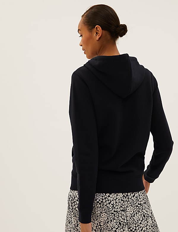 Pure Cotton Zip Up Hoodie