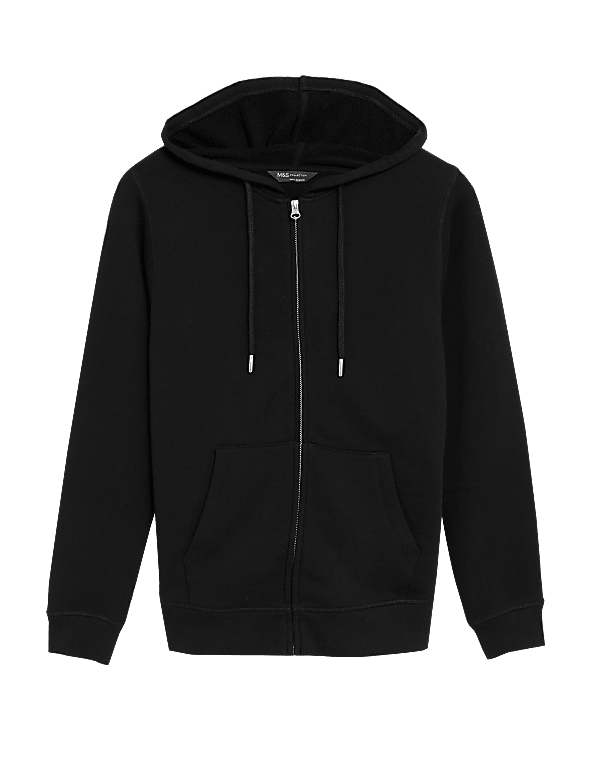 Pure Cotton Zip Up Hoodie