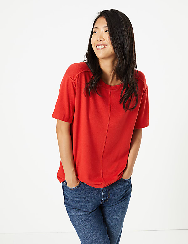 Round Neck Short Sleeve Top