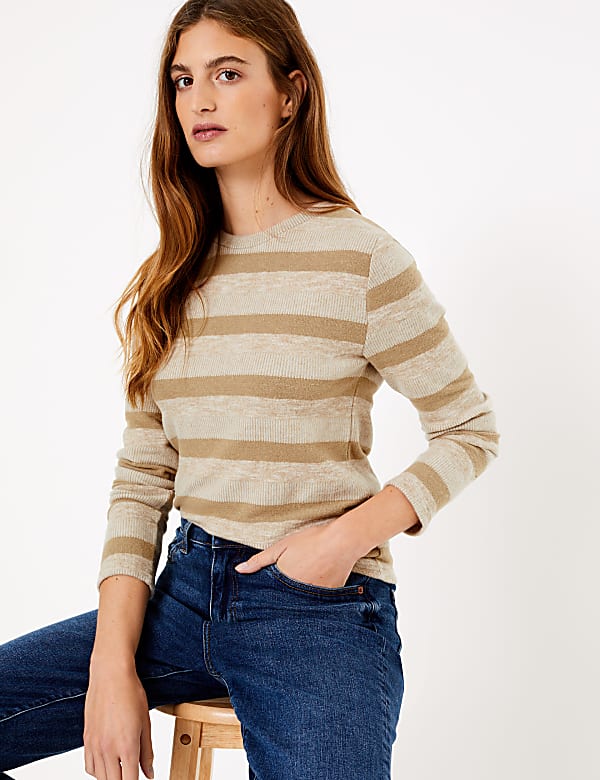 Sparkly Striped Straight Fit Sweatshirt
