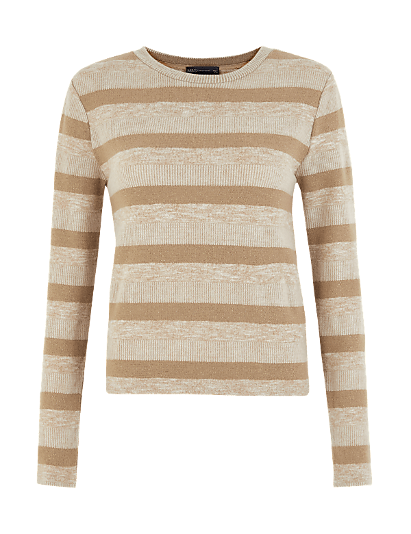 Sparkly Striped Straight Fit Sweatshirt