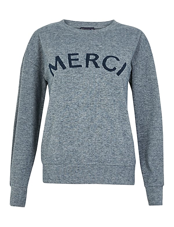 Merci Slogan Straight Fit Sweatshirt