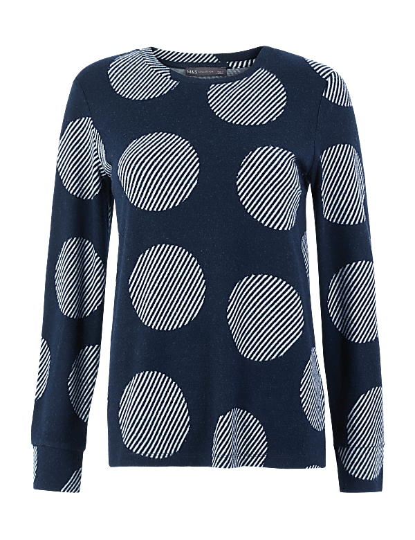 Soft Touch Polka Dot Sweatshirt