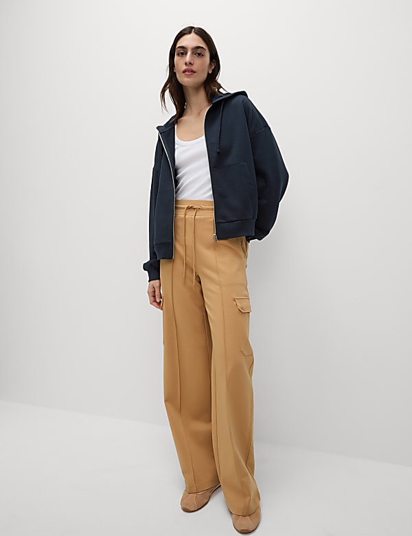 Cotton Rich Zip Up Hoodie - CN