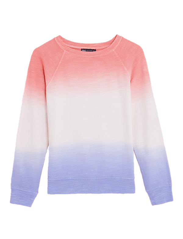 Pure Cotton Tie Dye Long Sleeve Sweatshirt