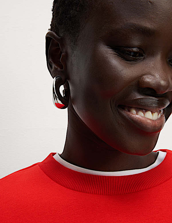 Sweatshirt mit hohem Baumwollanteil - AT