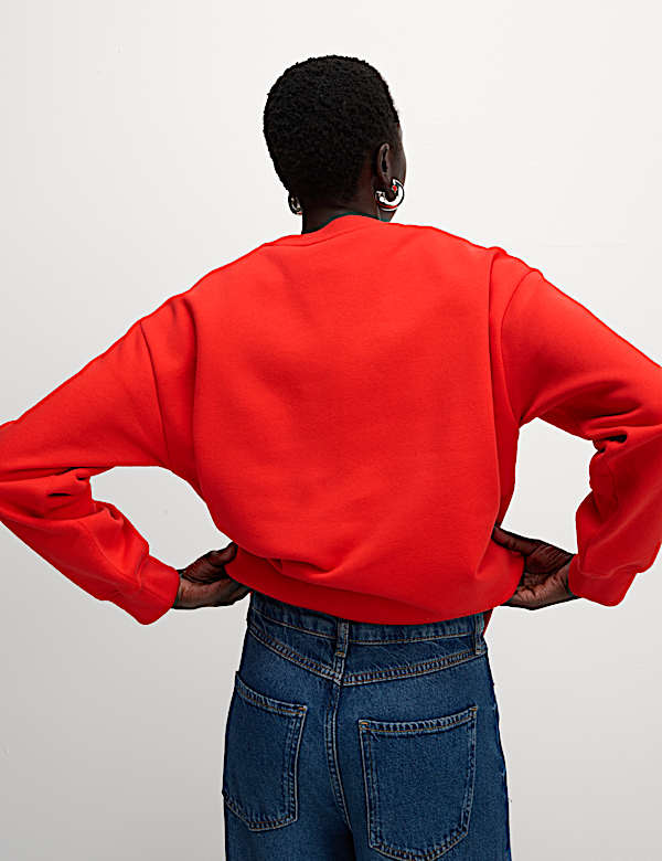 Sweatshirt mit hohem Baumwollanteil - AT