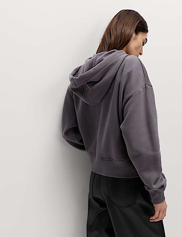 Φούτερ με κουκούλα, φερμουάρ και υψηλή περιεκτικότητα σε βαμβάκι - GR