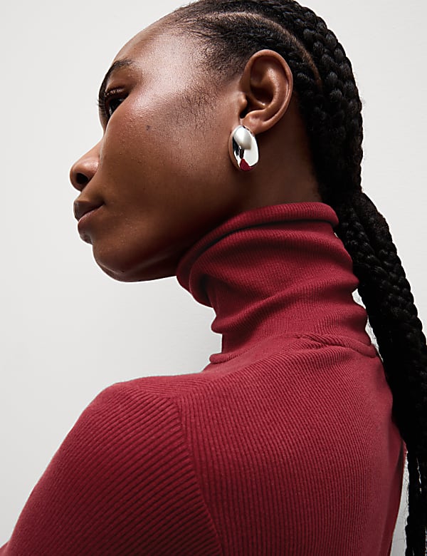 Cotton Rich Ribbed Slim Fit Top